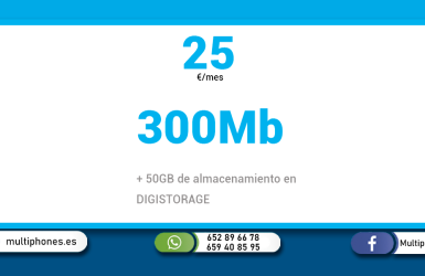 Digi – FIBRA 300Mb 25€/mes