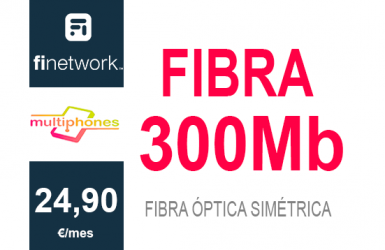 Finetwork Fibra 300Mb sólo 24,90€/mes