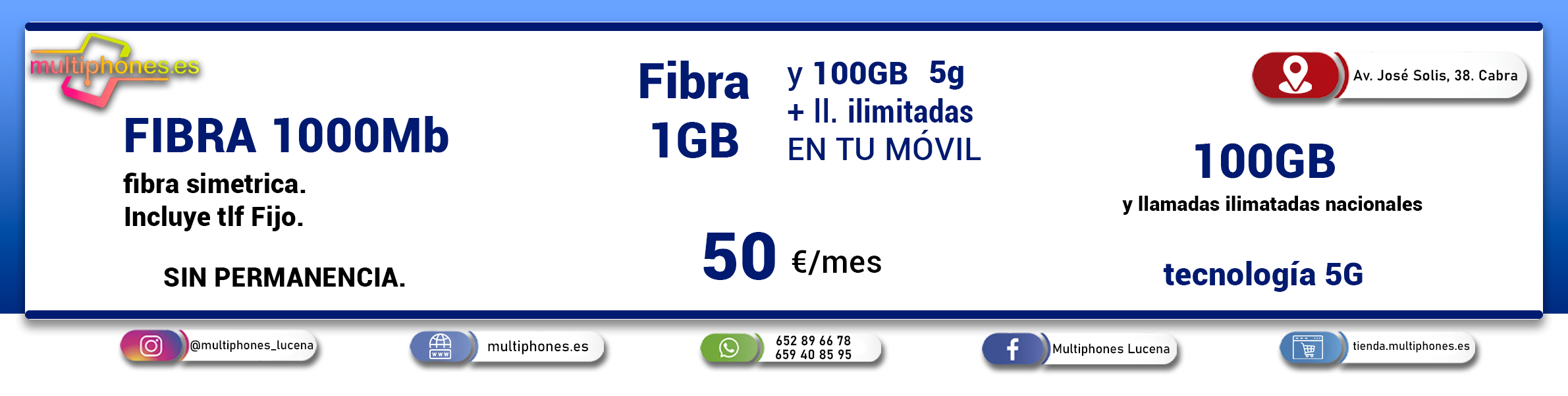 O2 – FIBRA 1GB + FIJO + 100GB MOVIL