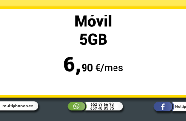 MASMOVIL – MÓVIL 5GB y llamadas ilimitadas.